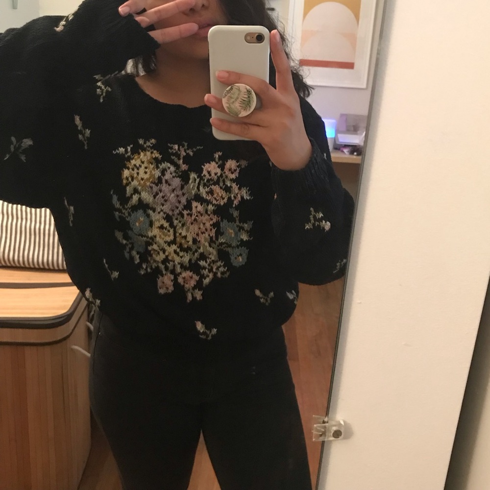 Vintage Floral Sweater